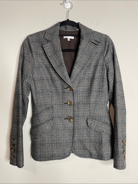 Vince Jackets & Blazers - Vince | Women’s Gray Plaid Wool Blend Blazer Size 4